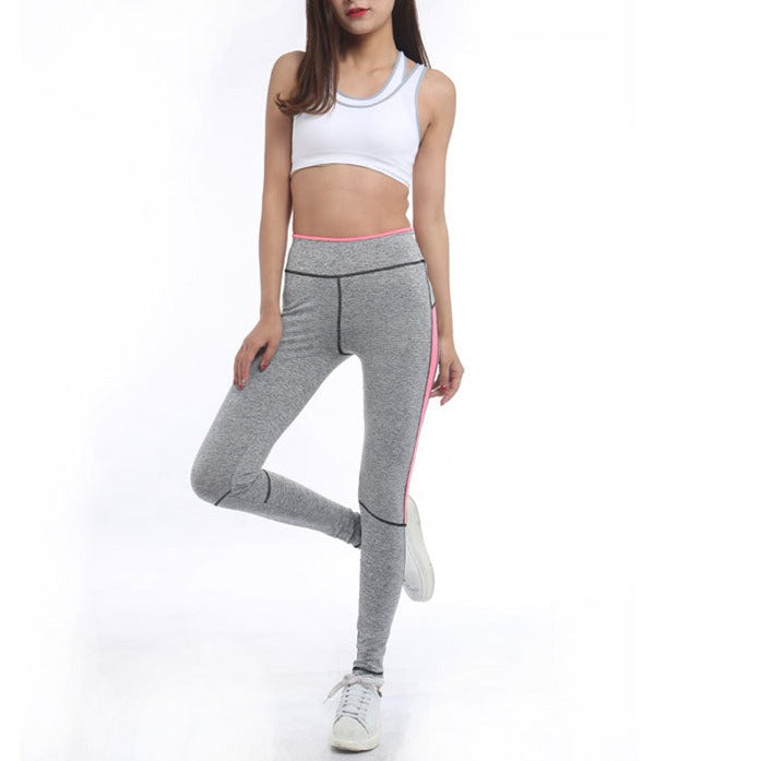 Workout Look with High Waist Stretch Yoga Pants for Women