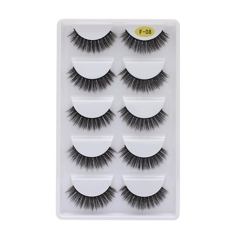 3D Multi-Layer Thick Eyelashes: Set of 5 Pairs