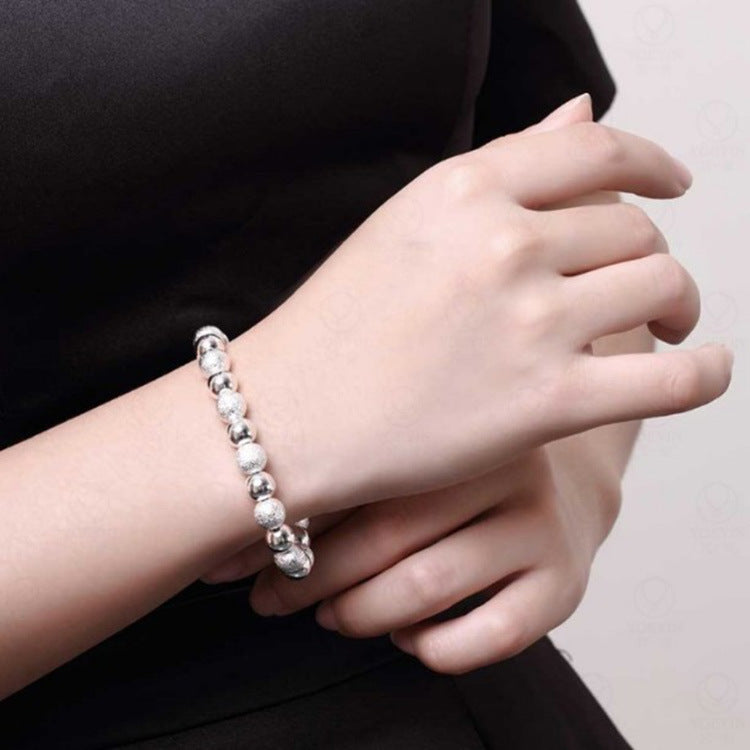 Fashion Best-seller Silver-plated 8MM Sand Beads Bracelet