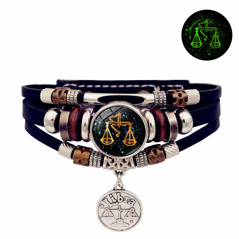 12 Constellation Couple Gifts Handmade Multi Layered Beaded Bracelet Creative Handmade Jewelry