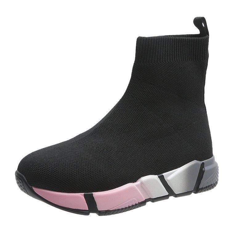 Iridescent Shoes Platform Black Ankle Boots For Women