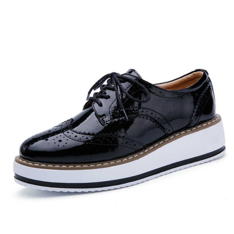 Heightened Leather Shoes Sports British Style