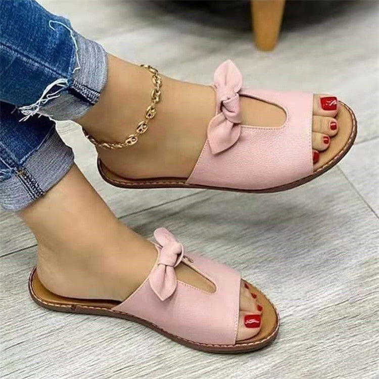 Ladies Sandals Bow Sandals Fish Mouth Slippers