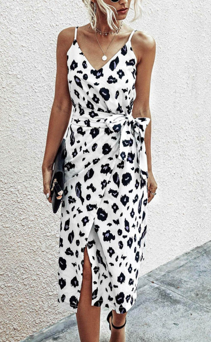 European and American women's printed dress