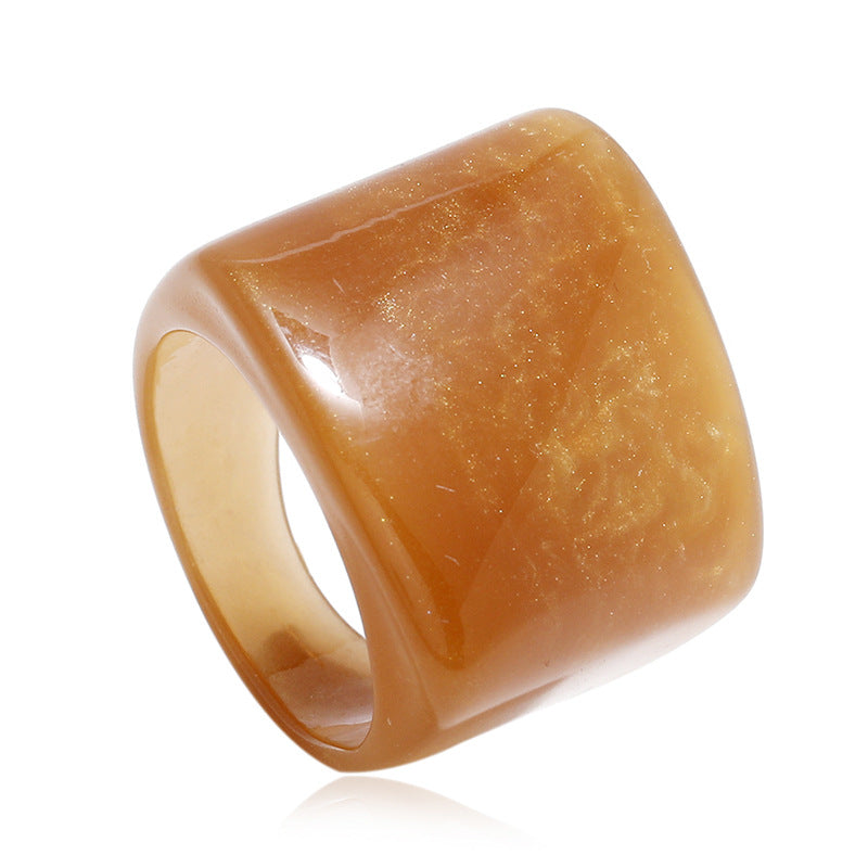 Vintage Resin Special-interest Design Acrylic Ring
