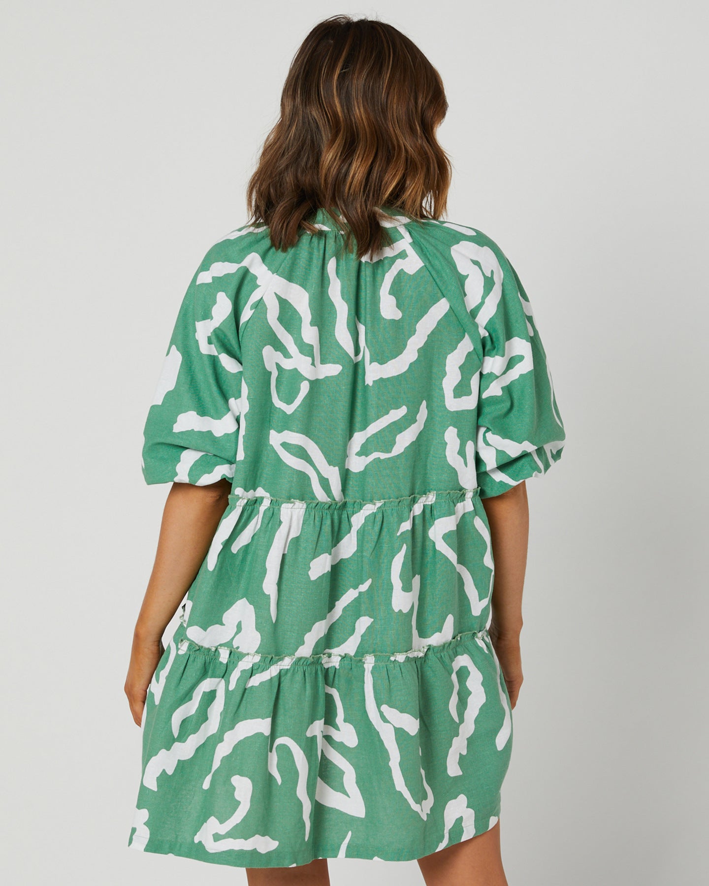 Loose Fat MM Printed Short Sleeve Dress