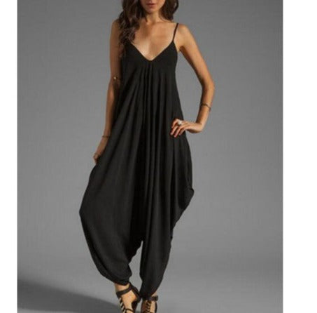 Halter Neck Jumpsuit with Wide-Leg Pants for an Alluring Look