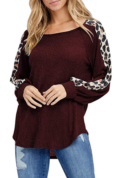 Leopard waffle patch top