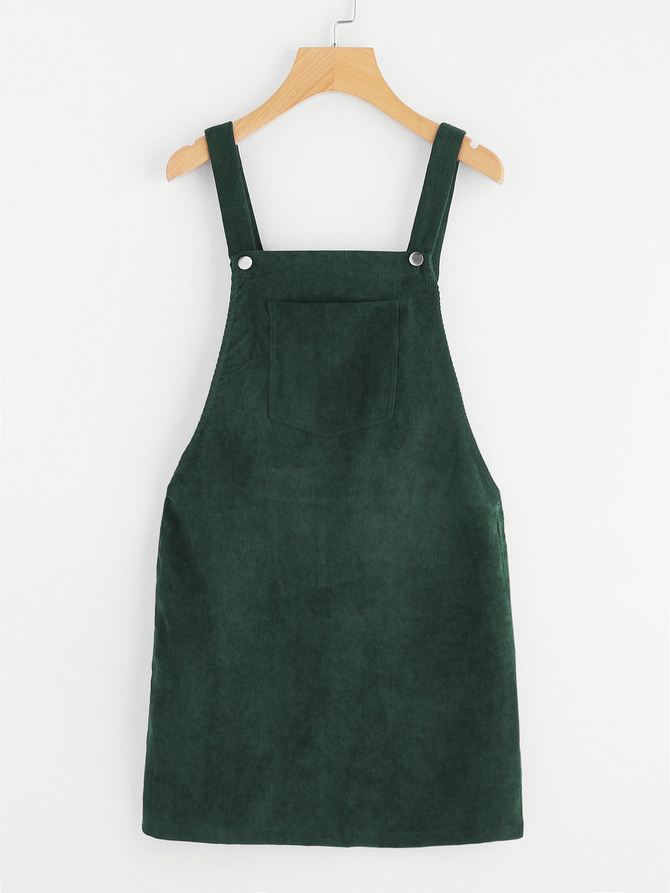 New Corduroy Slim Strap Dress in Solid Color with European and American Style