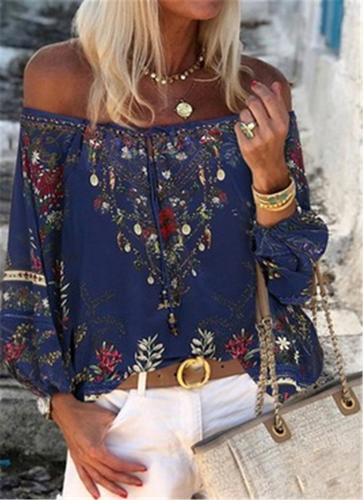 Women Lace-up lace-up chiffon shirt