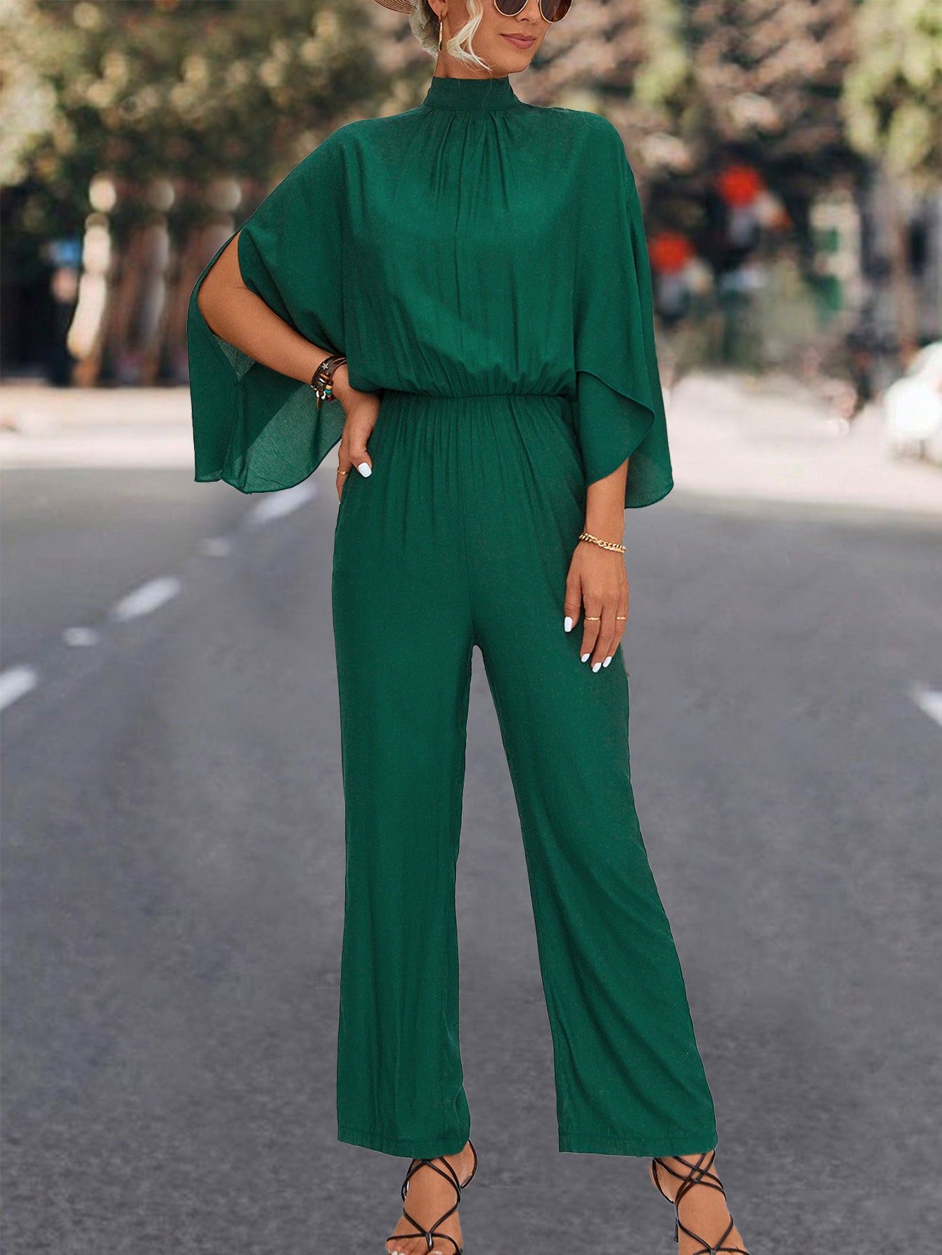 New Women's Stand Collar Jumpsuit