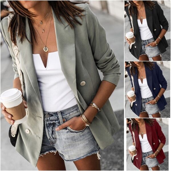 Casual Button-Down Blazer