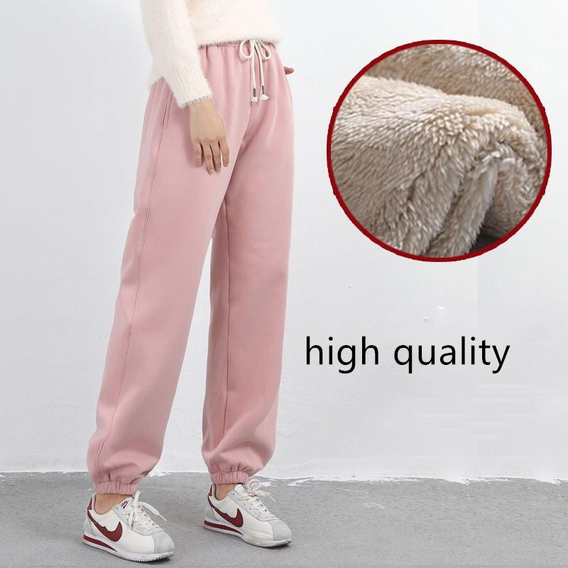 Women's plus fleece padded sweatpants