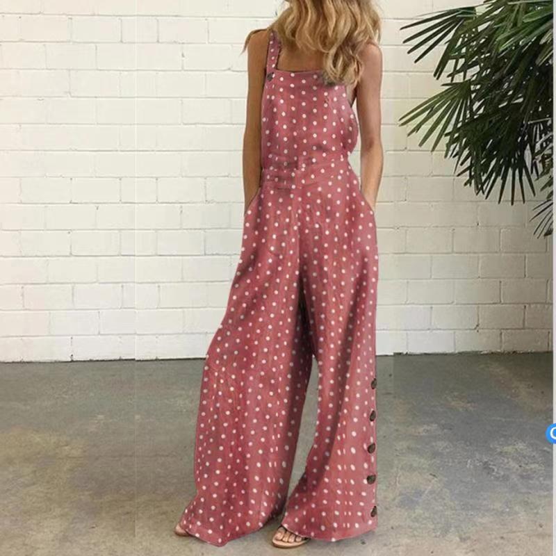 European And American Fashion Digital Print Jumpsuit