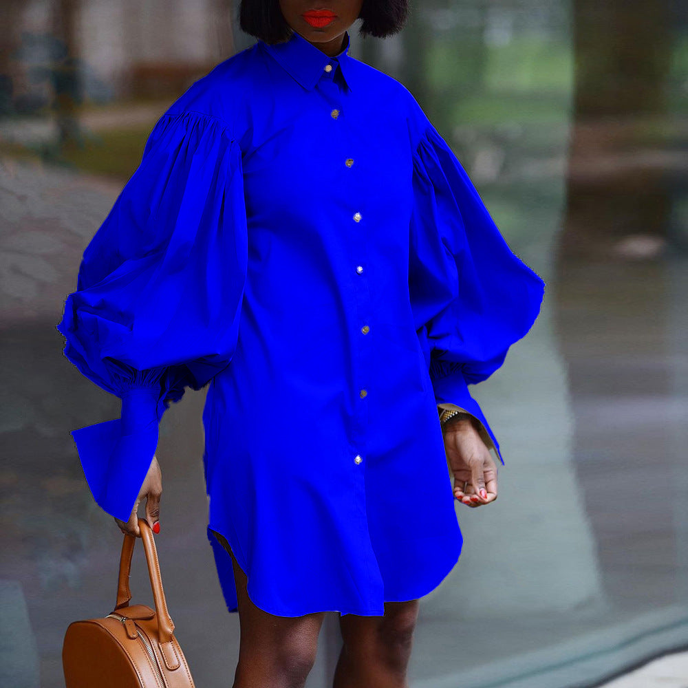 Solid Color Shirt Dress: Women's Fashion Choice