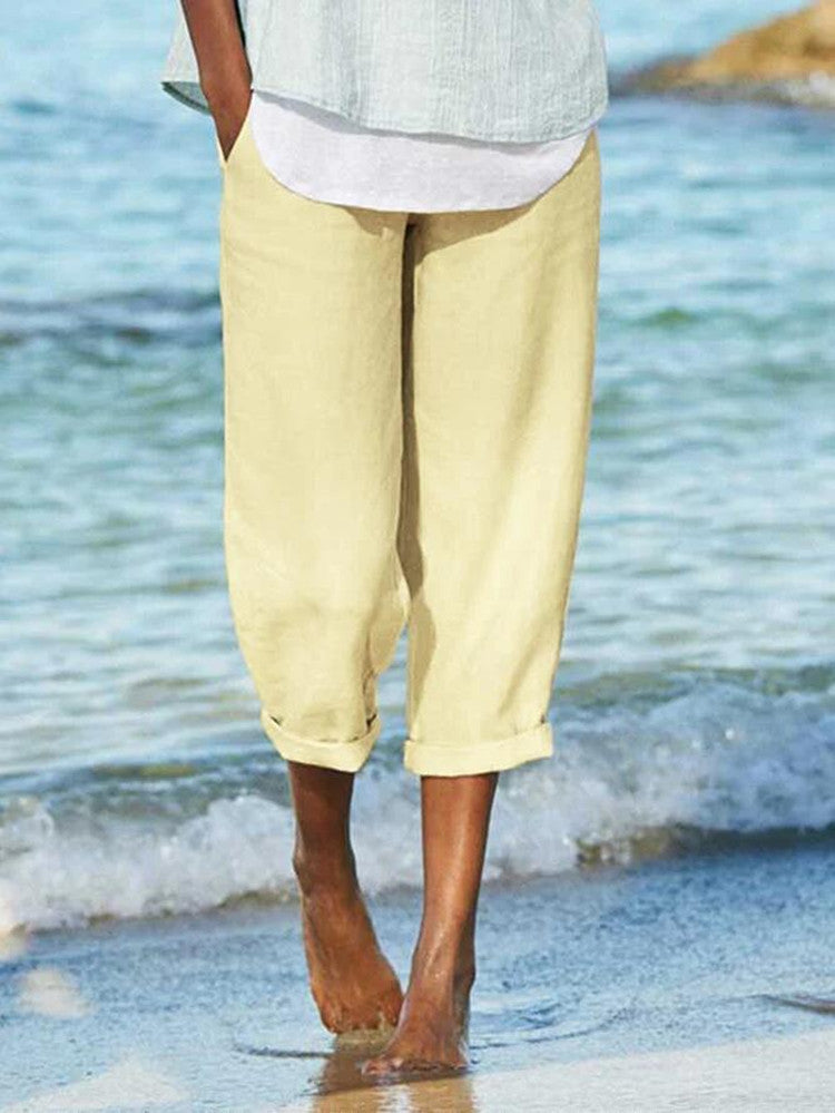Comfy and Stylish: Loose Casual Plus Size Solid Color Pants