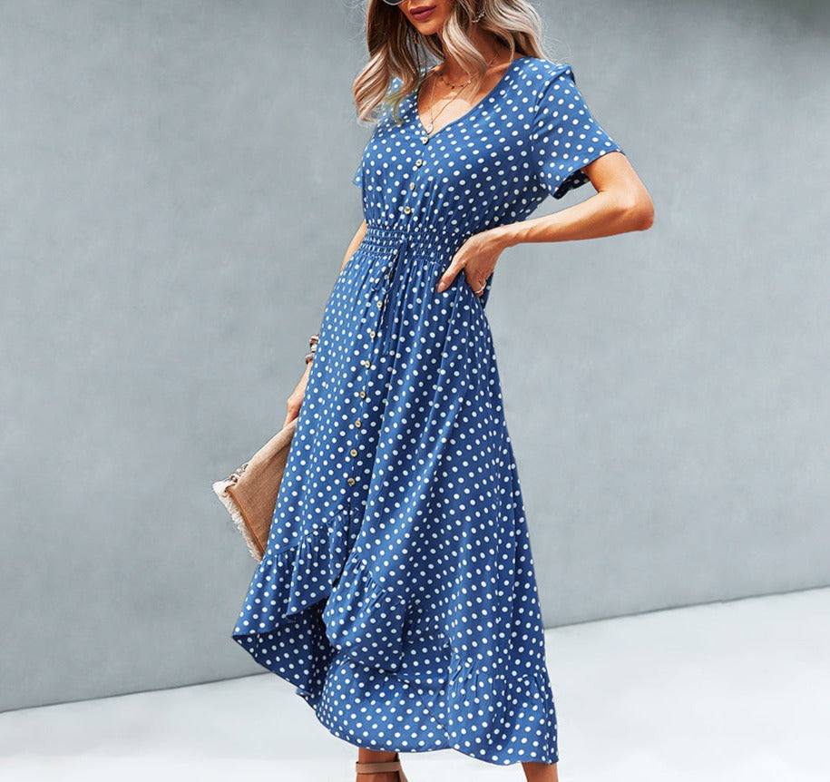 Polka Dot Dress for a Fashionable Resort Look