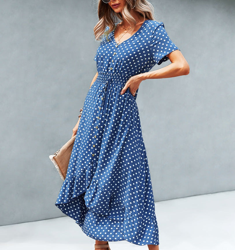 Polka Dot Dress for a Fashionable Resort Look