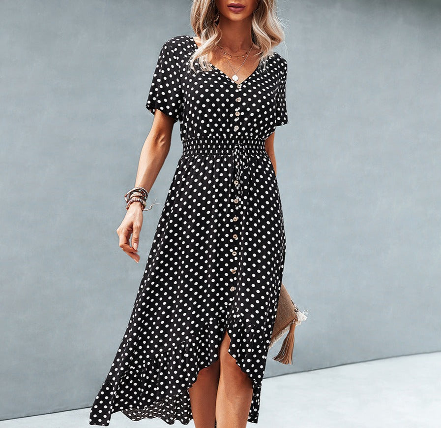 Polka Dot Dress for a Fashionable Resort Look