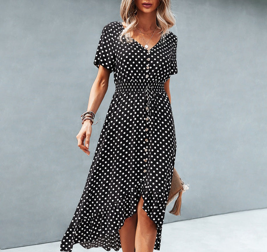 Polka Dot Dress for a Fashionable Resort Look