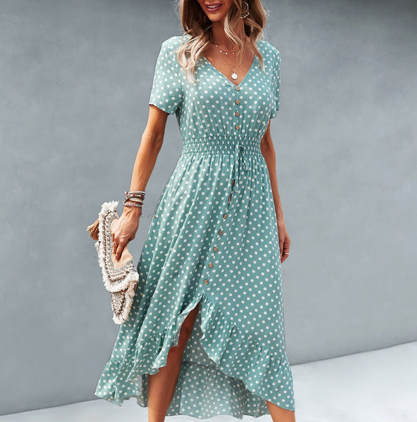 Polka Dot Dress for a Fashionable Resort Look