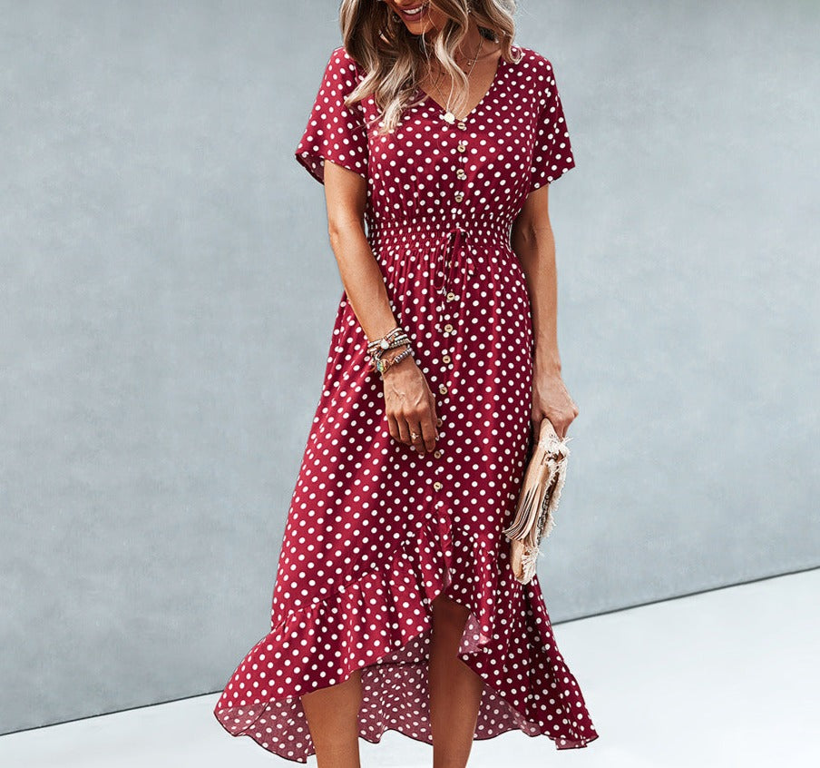 Polka Dot Dress for a Fashionable Resort Look