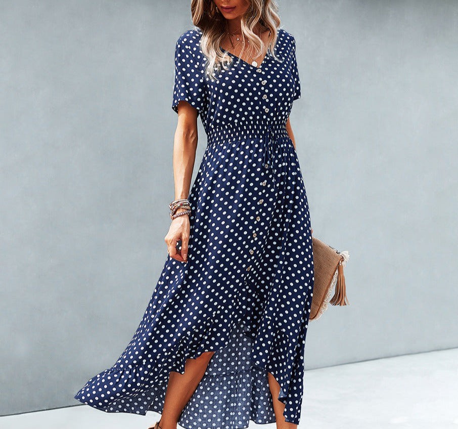 Polka Dot Dress for a Fashionable Resort Look