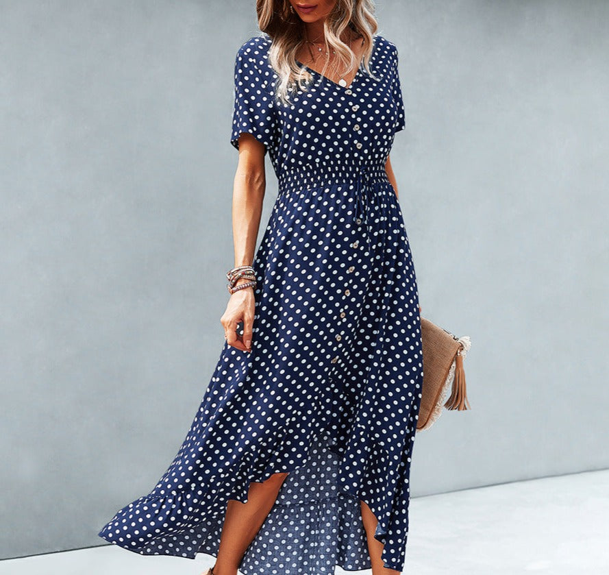 Polka Dot Dress for a Fashionable Resort Look