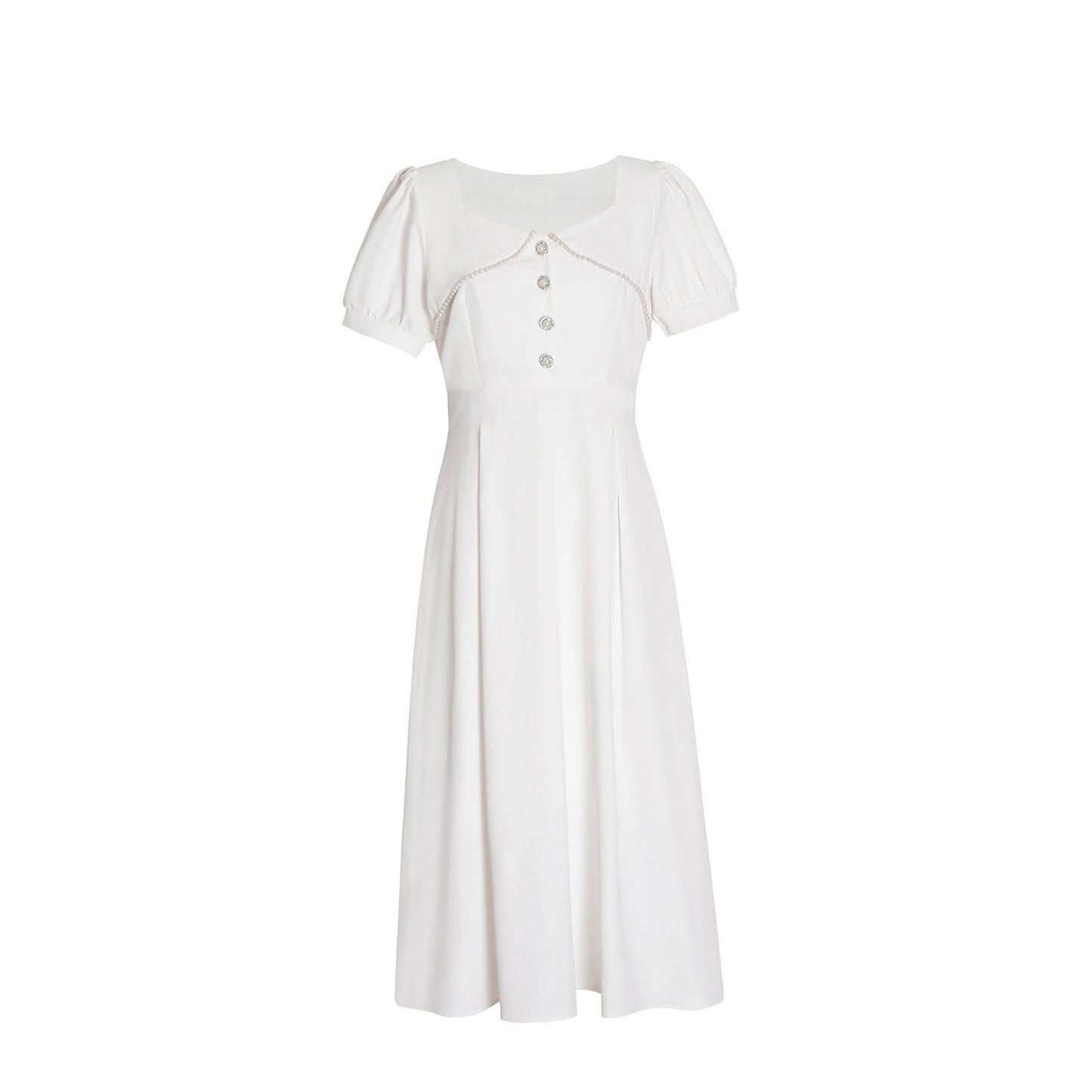 Recreating the Classic Retro Look: New Pearl Three-Color Dress with a Simple and Timeless Style