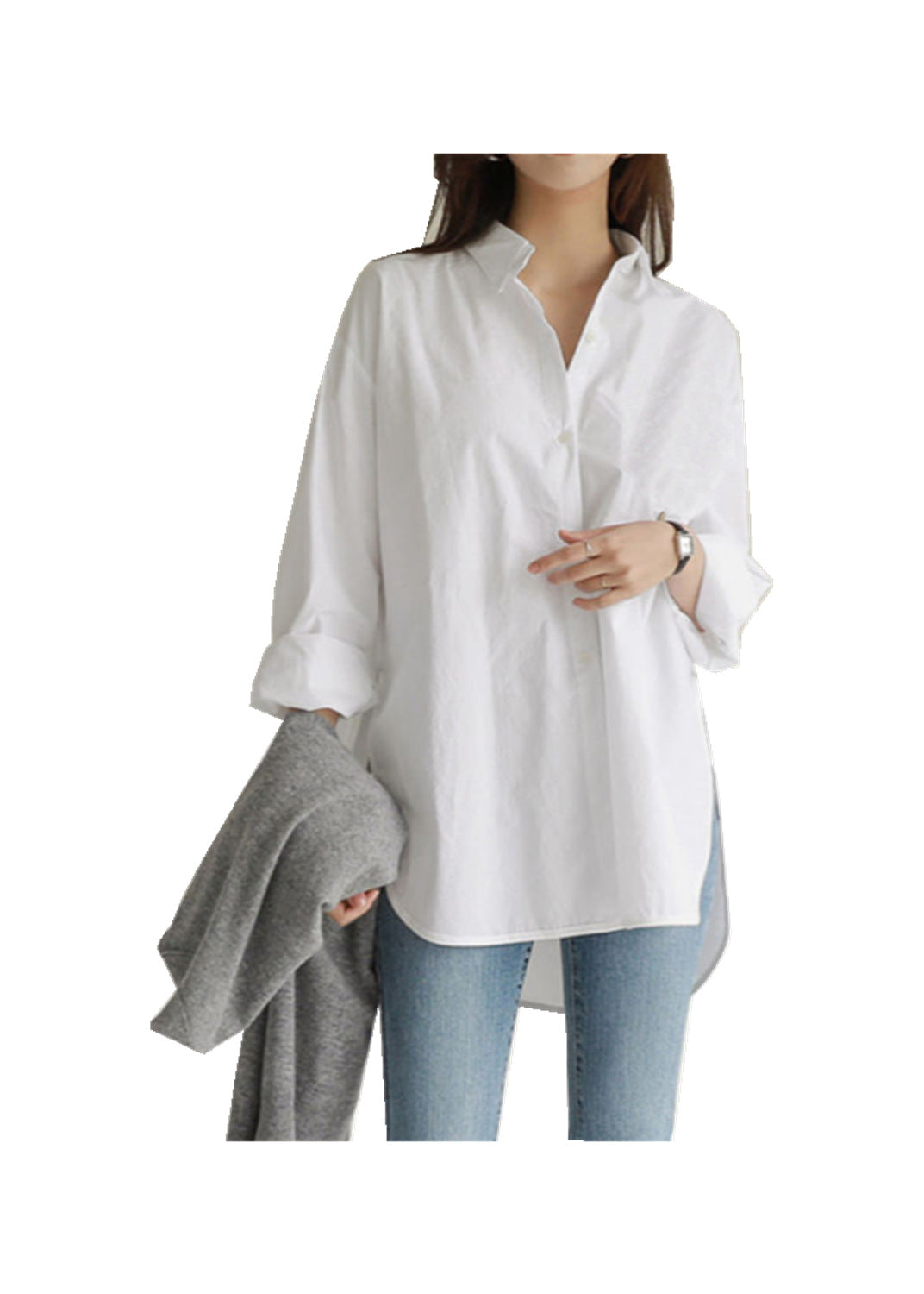 Irregular Long-Sleeved Loose Casual Shirt