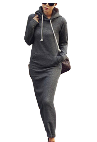 Hooded sweater dress