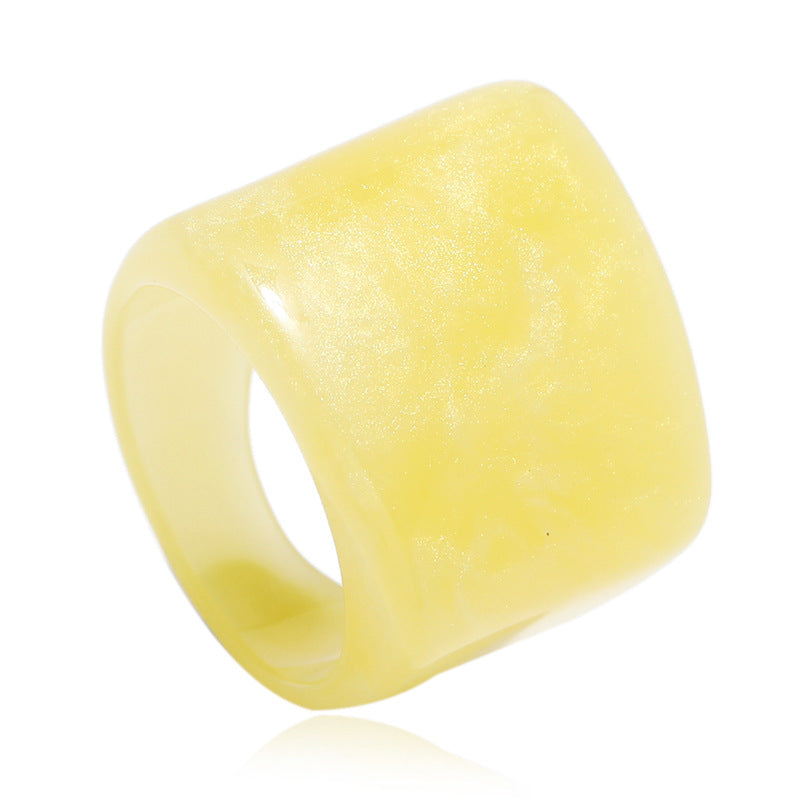 Vintage Resin Special-interest Design Acrylic Ring
