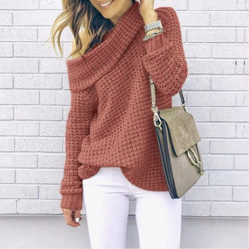 Women's Autumn And Winter Sweater Solid Color Turtleneck Sweater