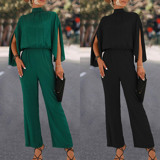 New Women's Stand Collar Jumpsuit