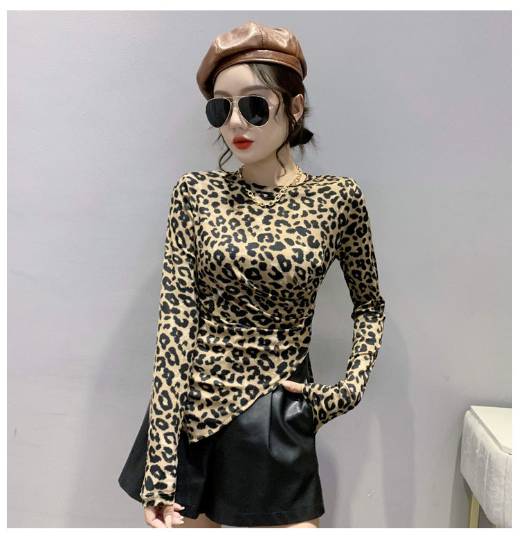 Fashion Net Red Solid Slim Chain Long Sleeve