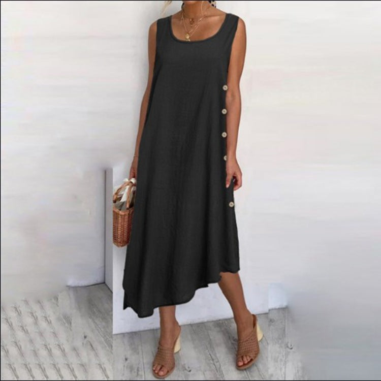 New Fashion Solid Color Dress