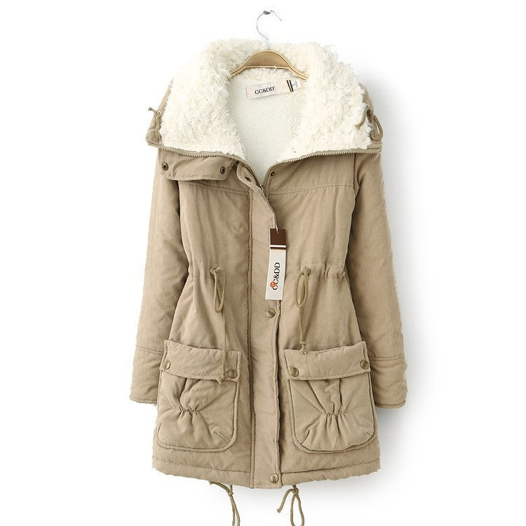 medium length cotton-padded coat