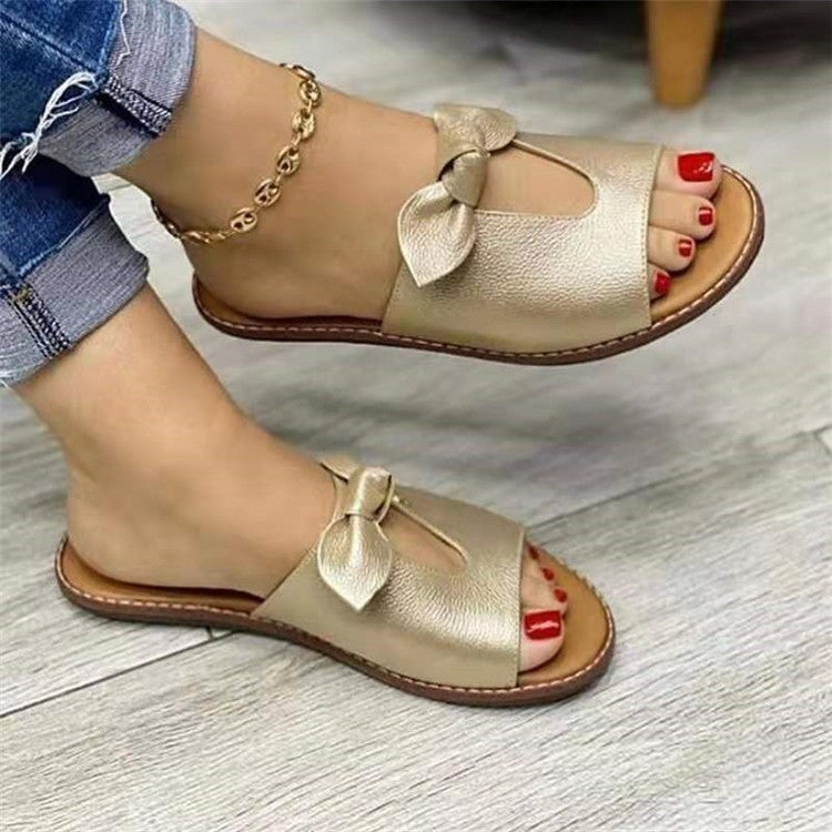 Ladies Sandals Bow Sandals Fish Mouth Slippers