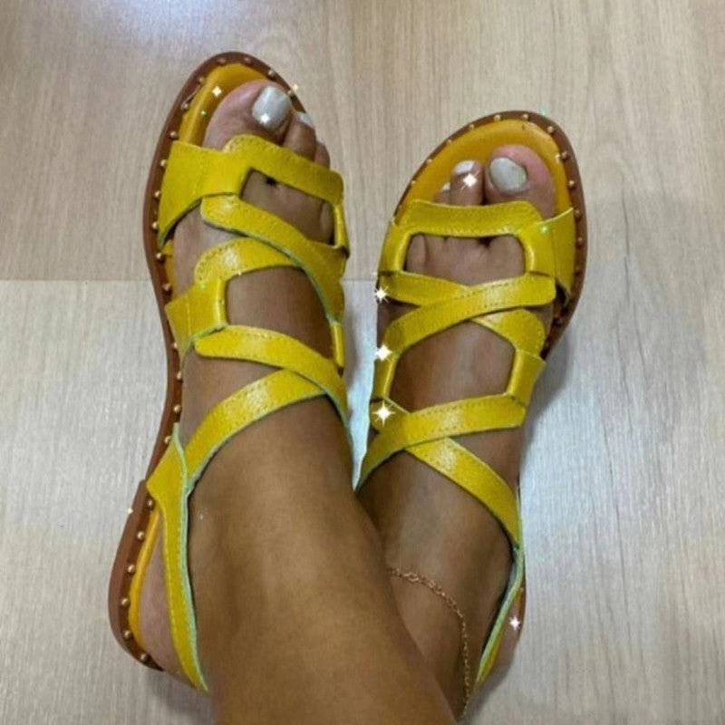 Summer European And American Flat Plus Size Women's Sandals