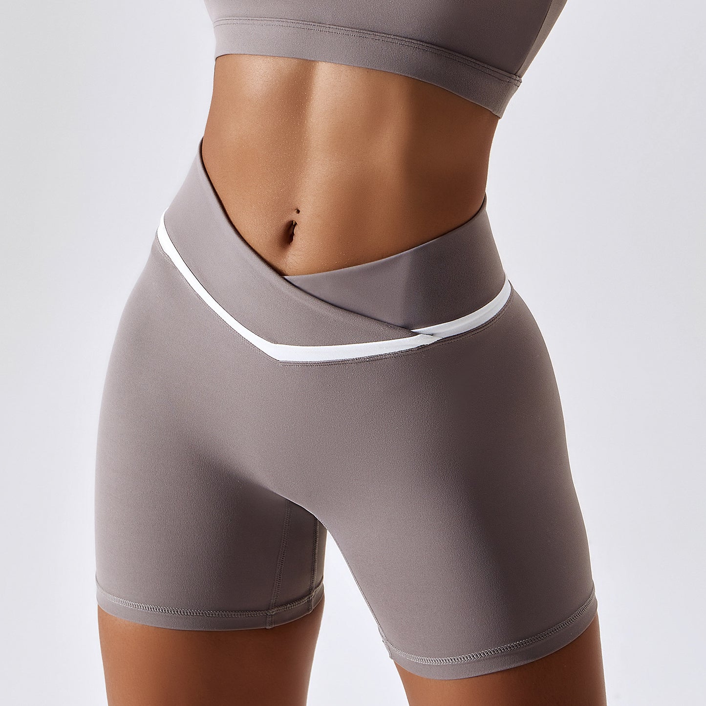 Cross-waist Tights Running Quick-drying Fitness Shorts