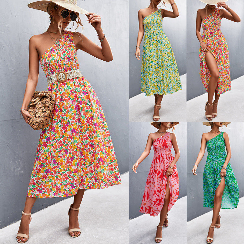 Women's Fashion Personality Flower Print Dress