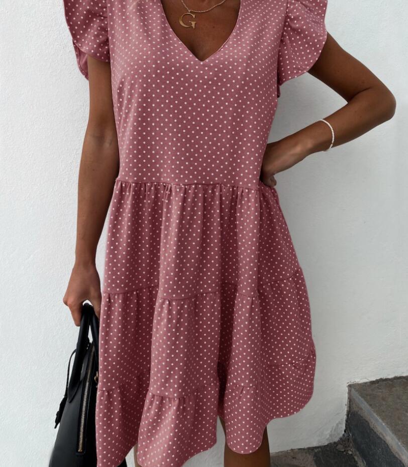 Polka dot ruffled cake skirt