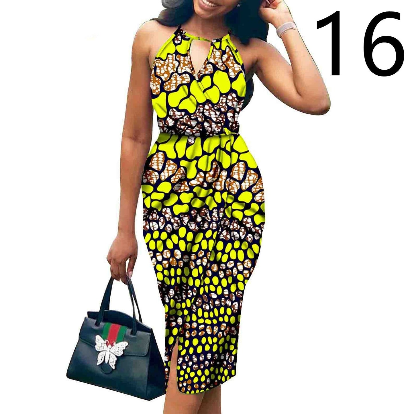 African Ethnic Printed Batik Cotton Fashion Dress