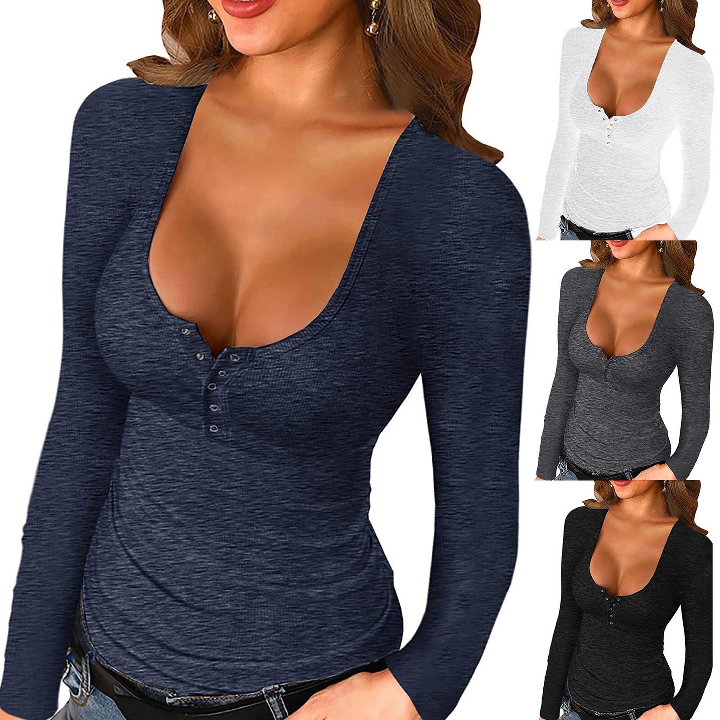 Women's long sleeve bottoming shirt