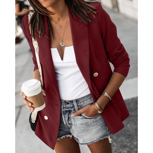 Casual Button-Down Blazer