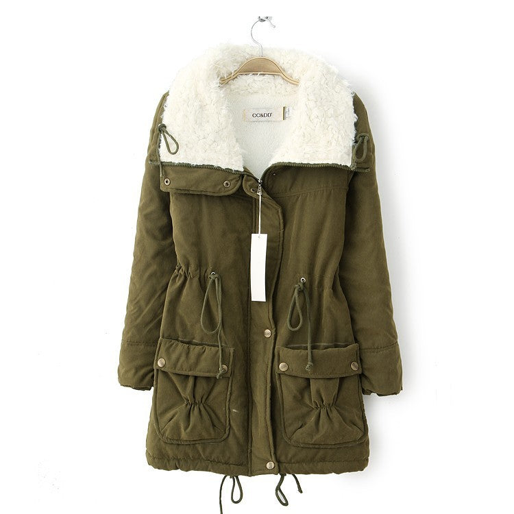 medium length cotton-padded coat