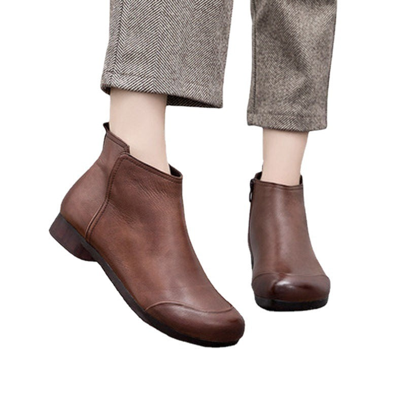 Fall/Winter Ankle Boots for Women: Stylish Low-Heel Shoes