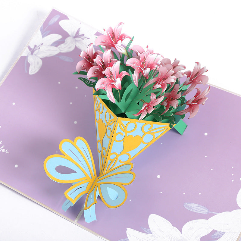 Mother's Day Pop-up Card With Colorful Butterflies