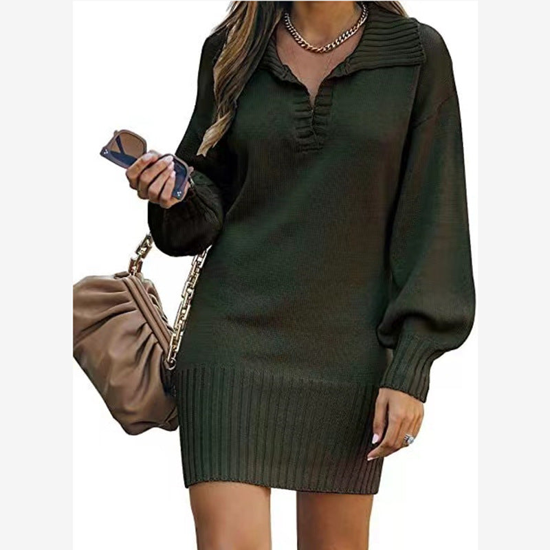 Women's Lantern Sleeve Loose Sweater