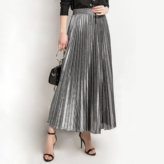 Women's Solid Color Polyester Skirt